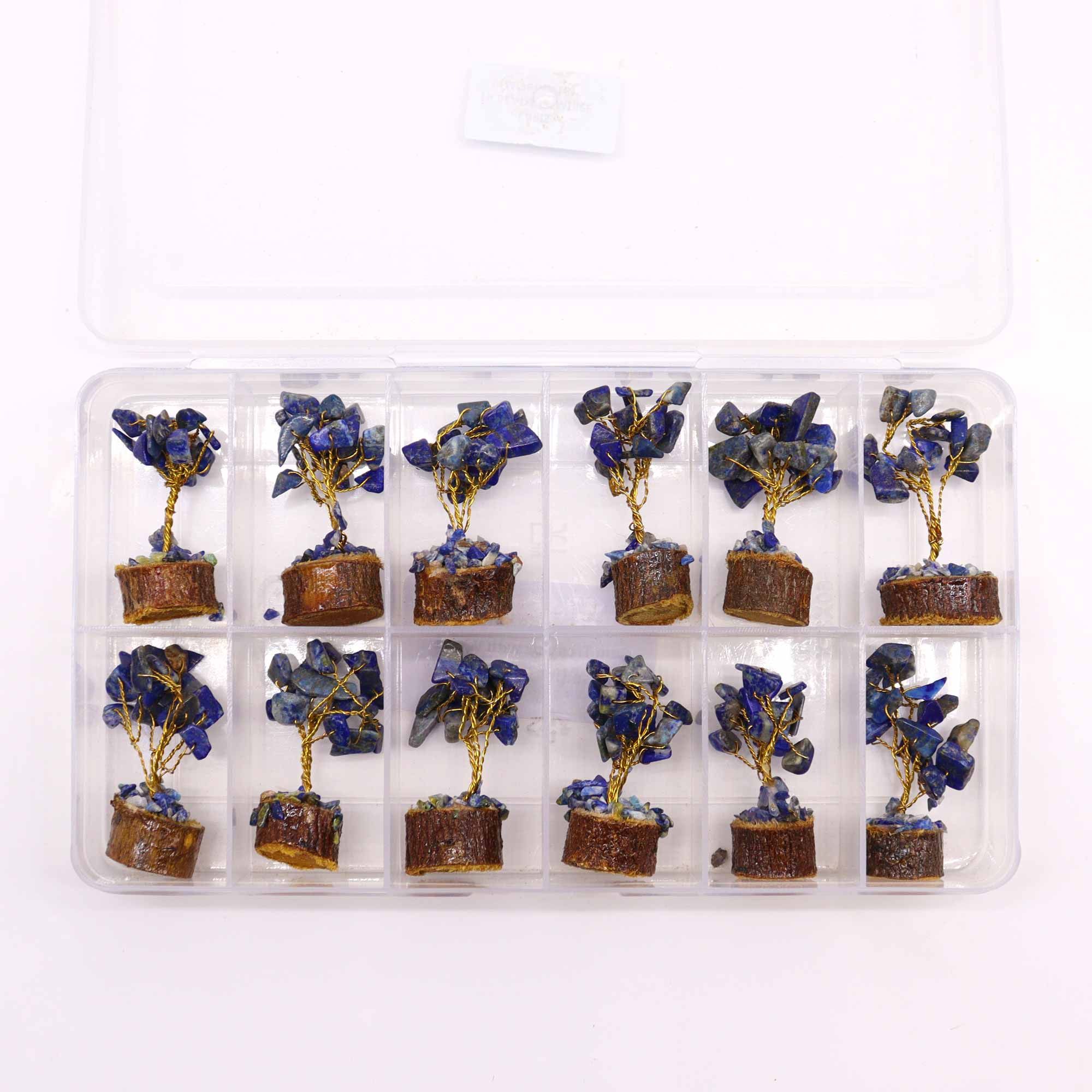 Mini Gemstone Trees On Wood Base - Sodalite (15 stones) - Image 5