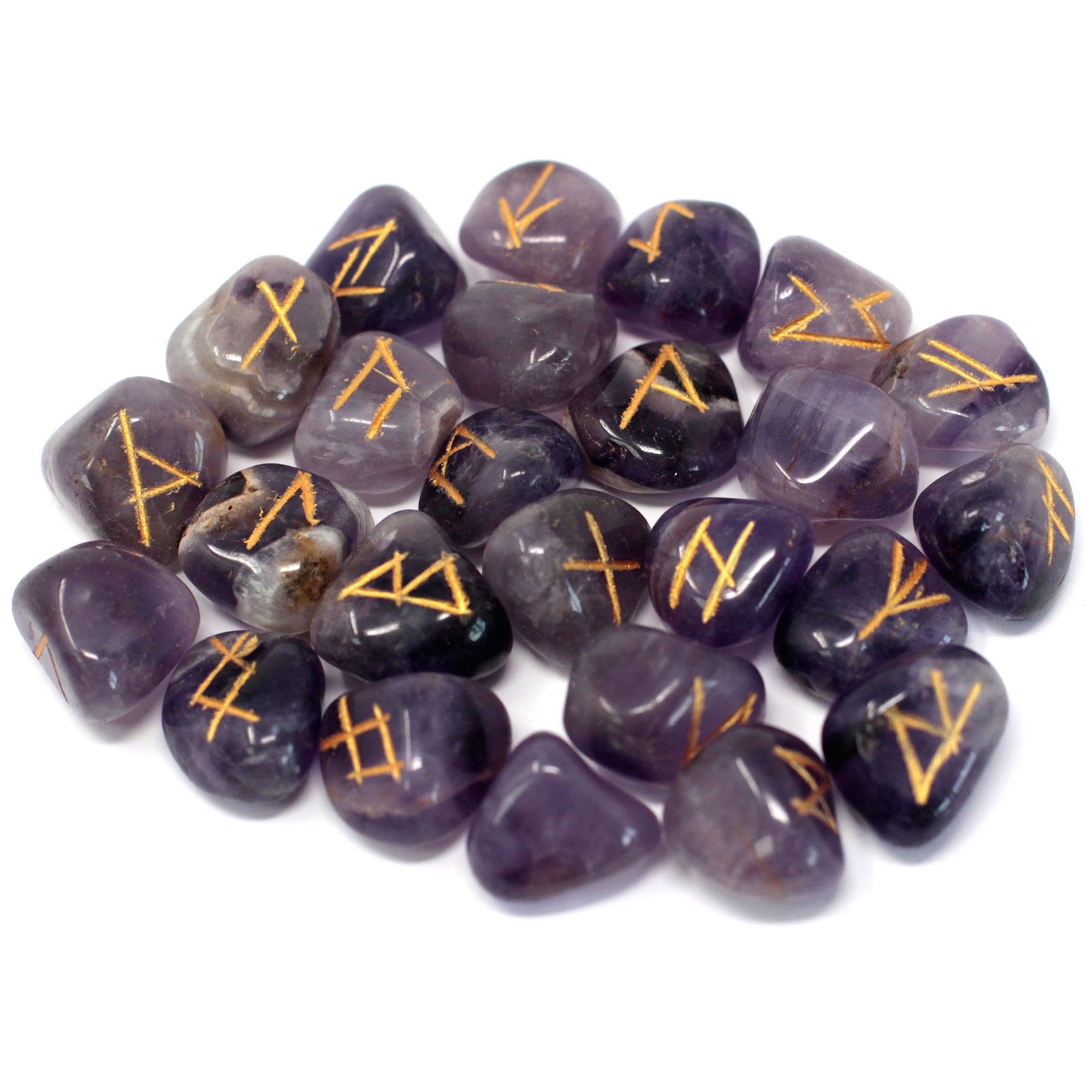 Indian Runes in Pouch - Amethyst - Image 2