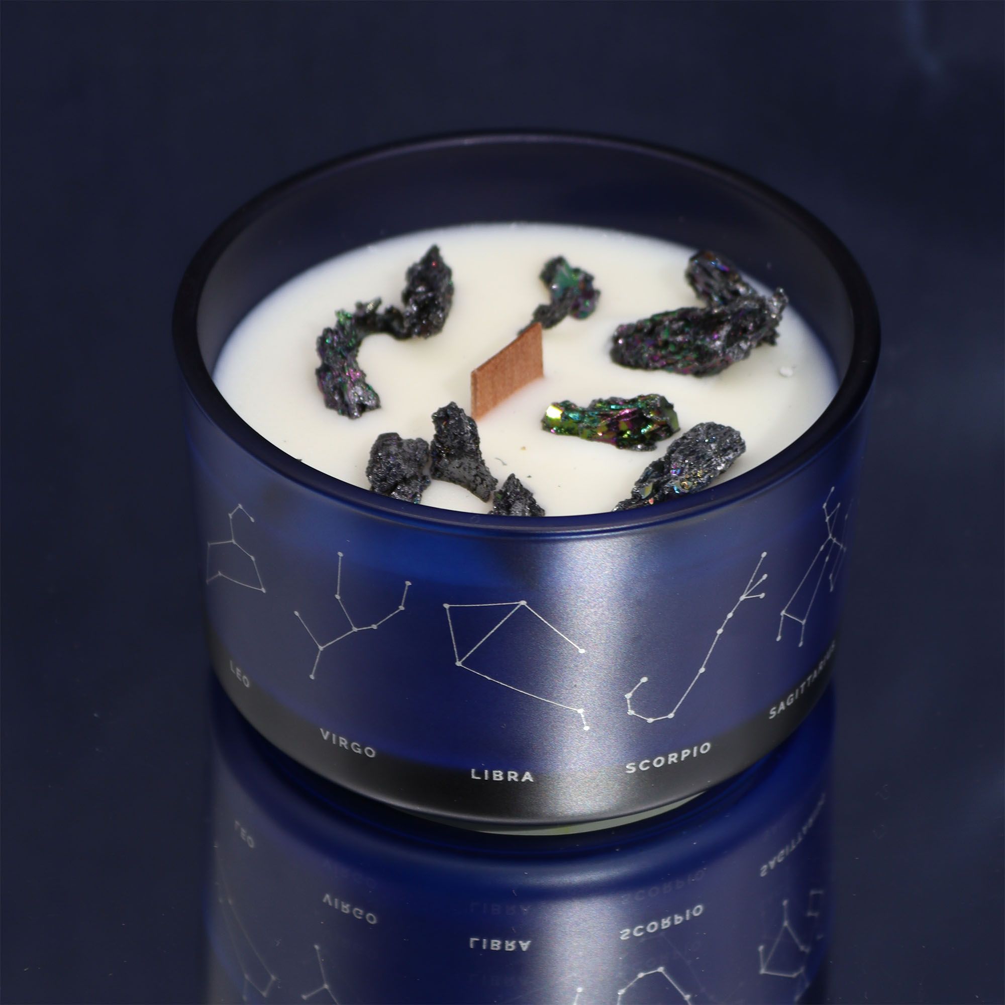 Zodiac Crystal Candle with Gemstone Bracelet - Gemini - Image 2