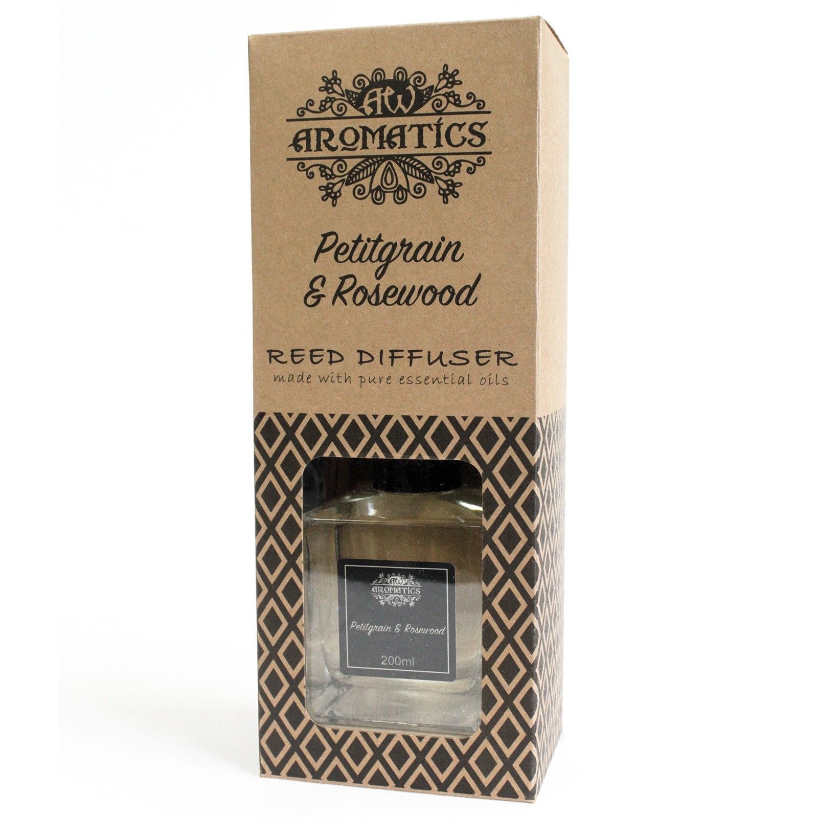 200ml Petitgrain & Rosewood Essential Oil Reed Diffuser - Image 5