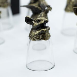 Bottom Up Shot Glasses (25ml) - Forest & Mystical Creatures - Antique Bronze