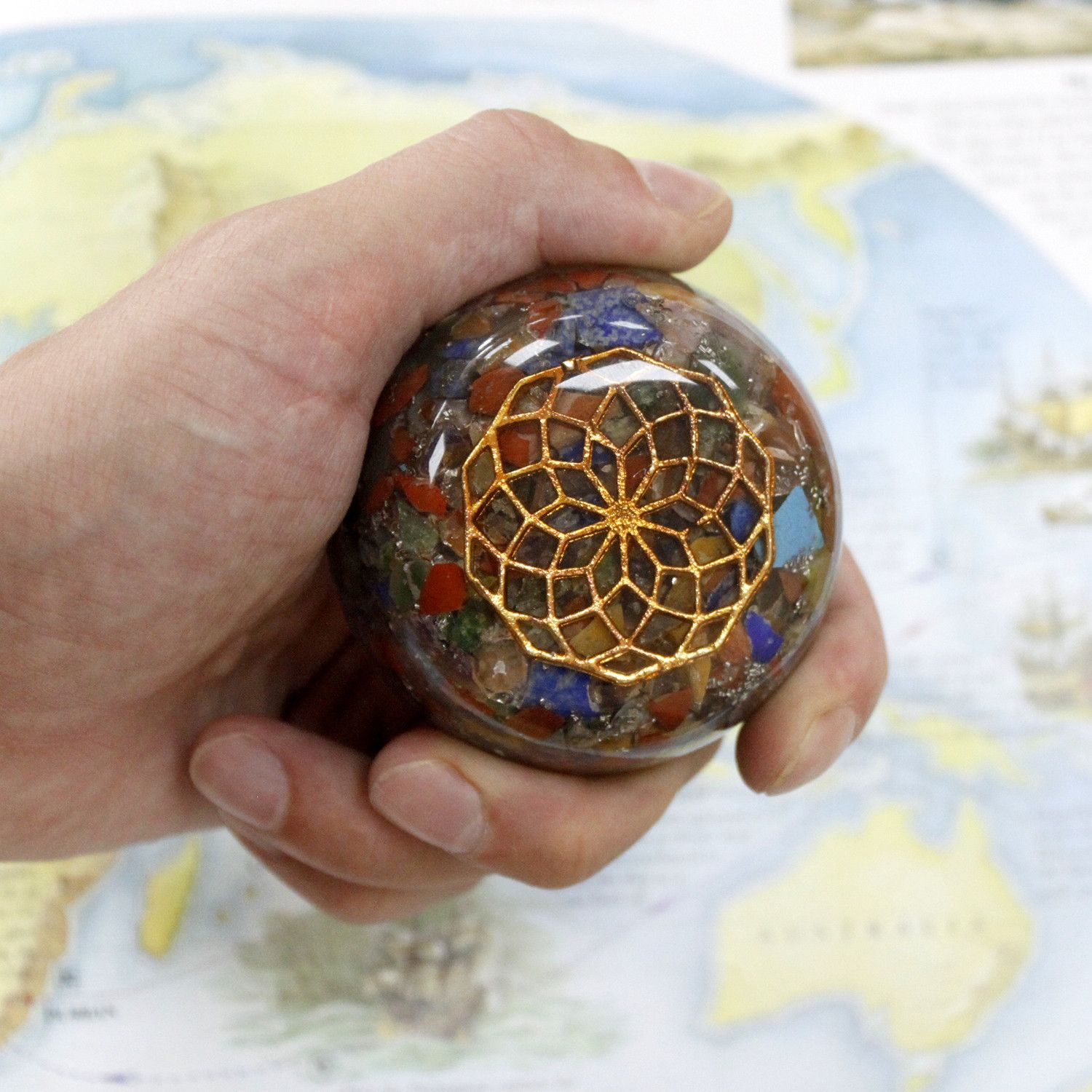 Orgonite Desk Power Packs - Lapis Dome - Image 3