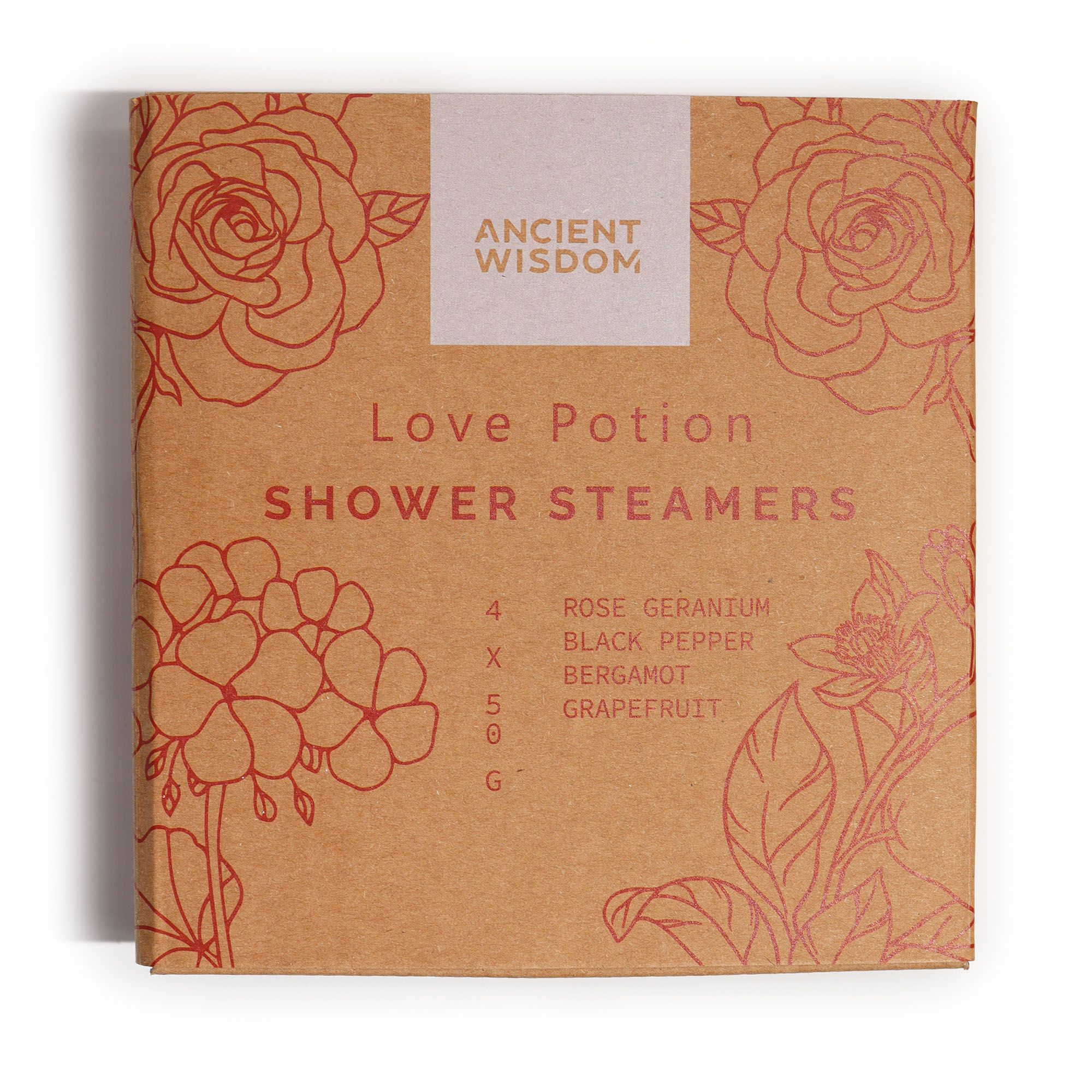 Zen Shower Steamers - Therapy Wellness Quartet - Love Potion (Pinky Red) - Image 3