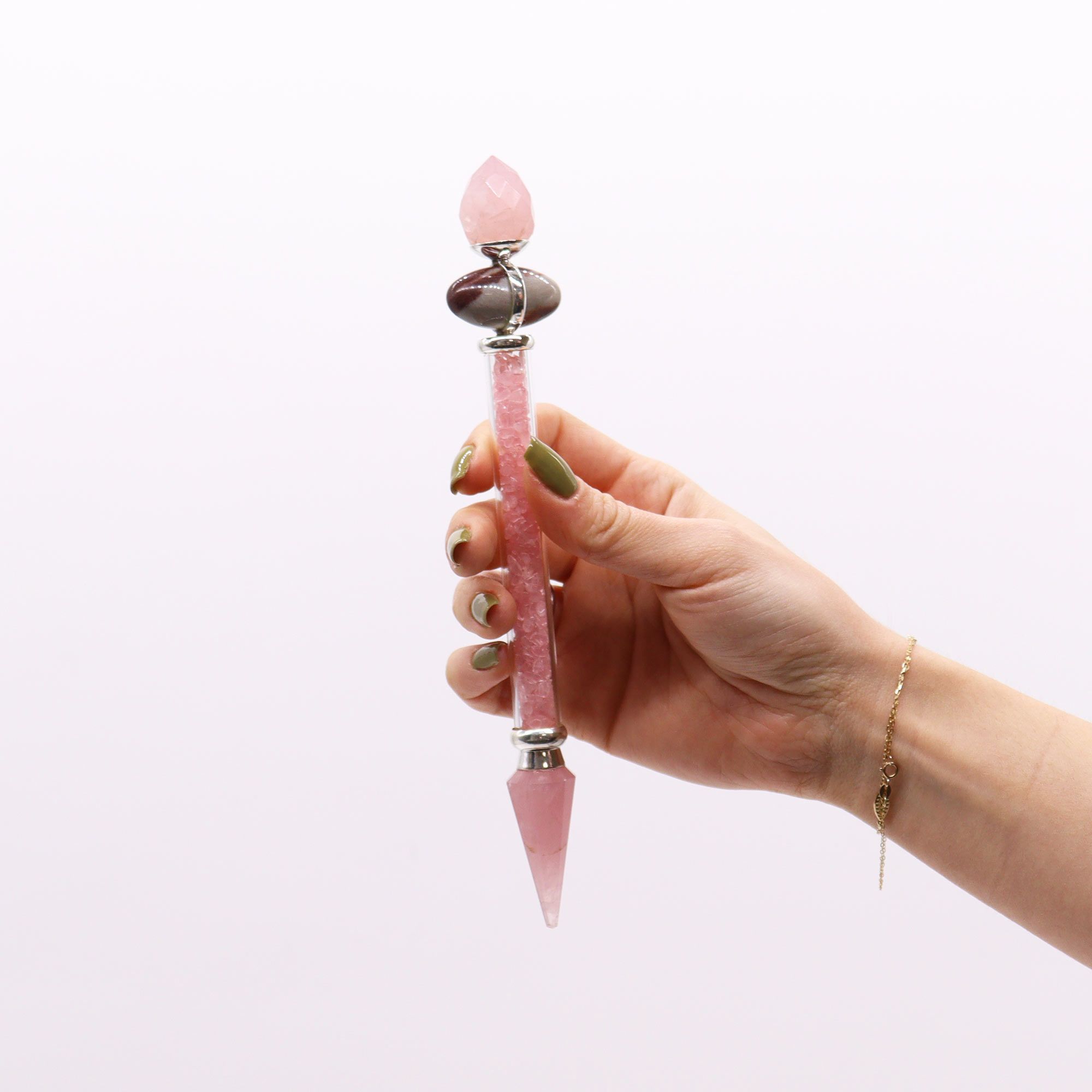 Shiva Lingam Magic Wand - Rose Quartz - Love - Image 2
