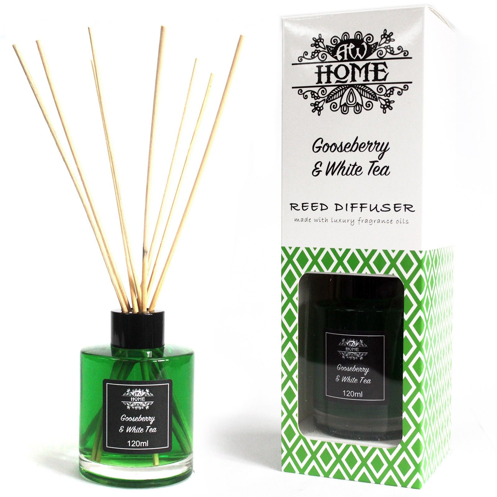 120ml Reed Diffuser - Gooseberry & White Tea - Image 3