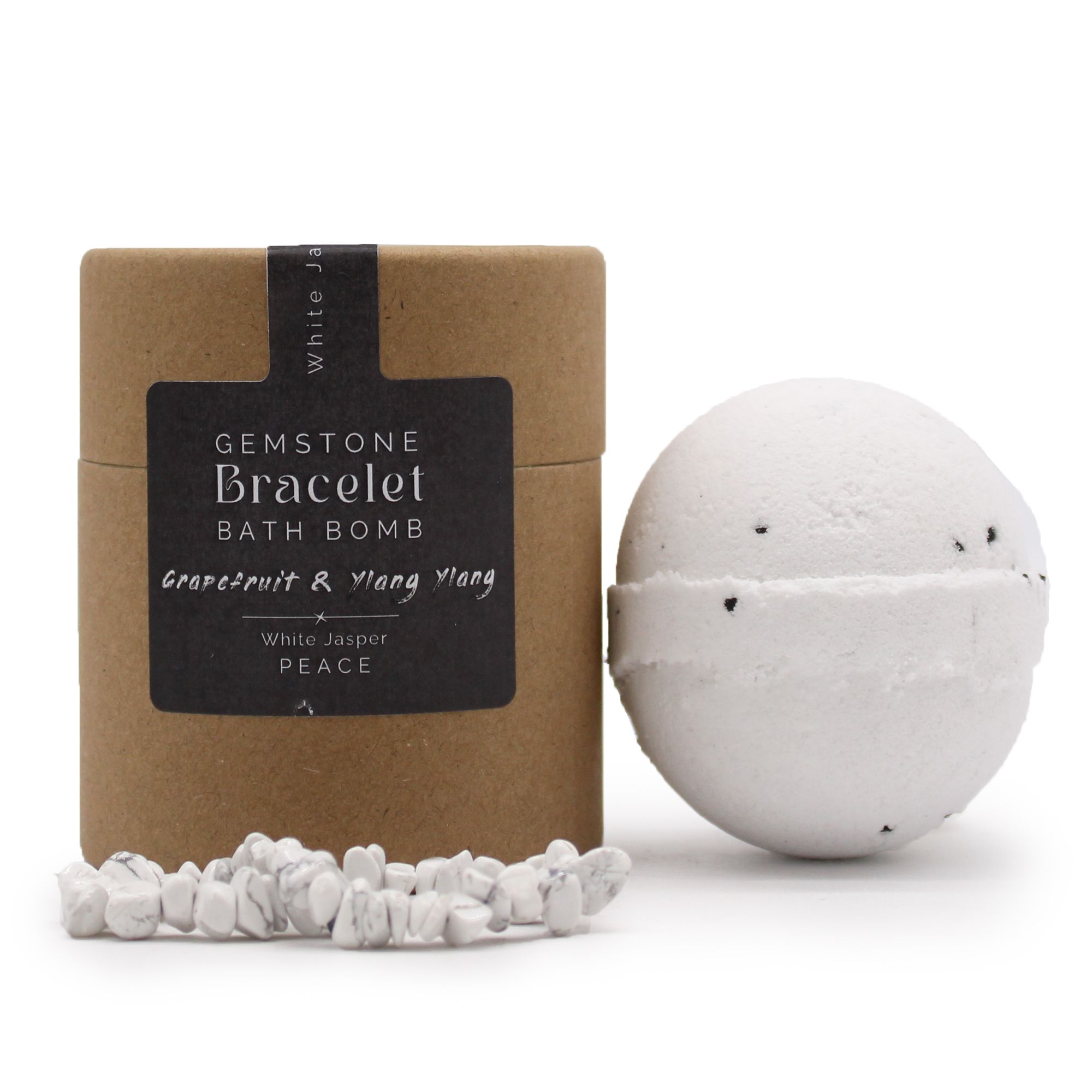 White Jasper Gem Bracelet Bath Bomb - Image 10
