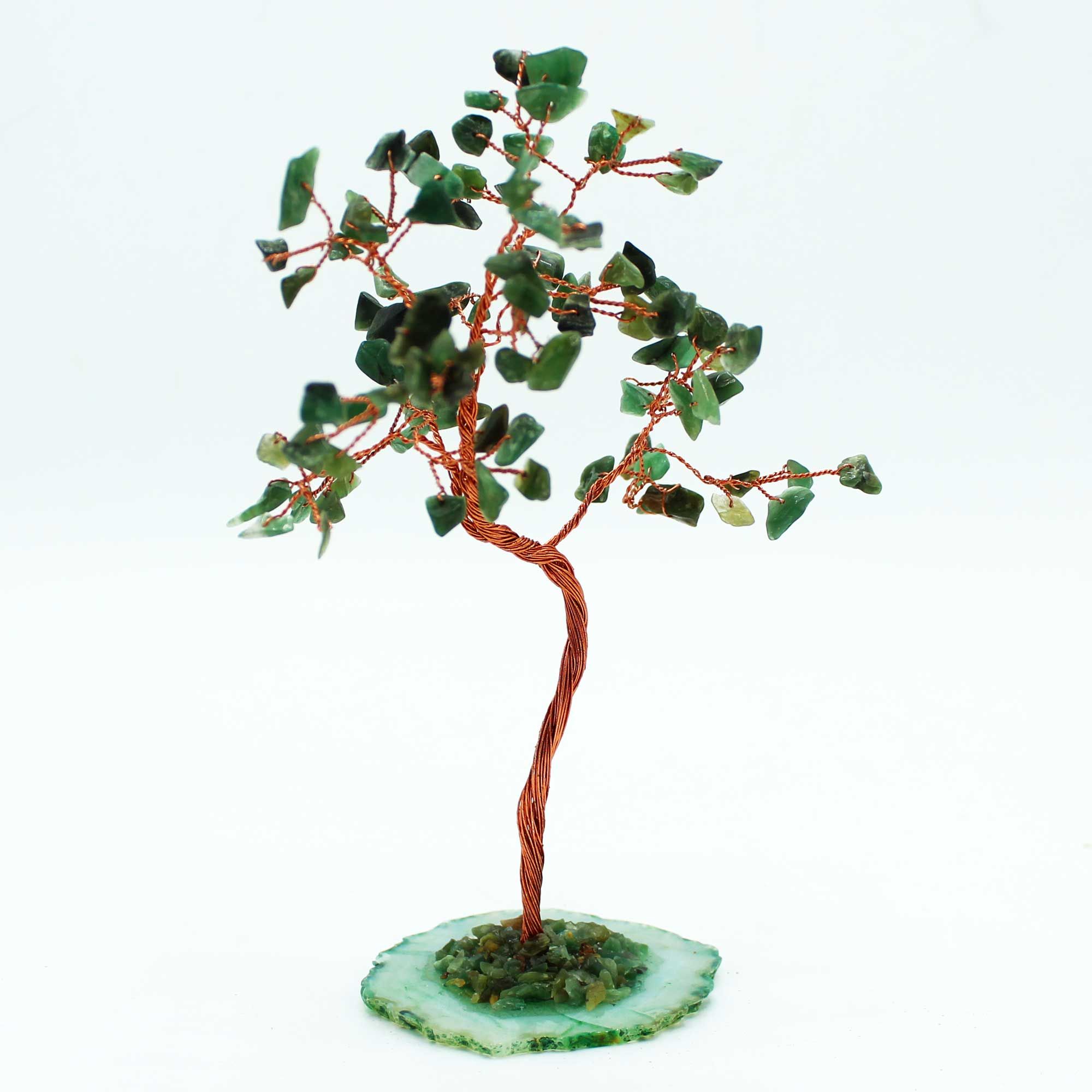 Lrg Gemstone Tree - Green Aventurine on Green Agate Base (100 stones) - Image 2