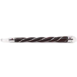 Twisted Wood and Rock Quartz Wand