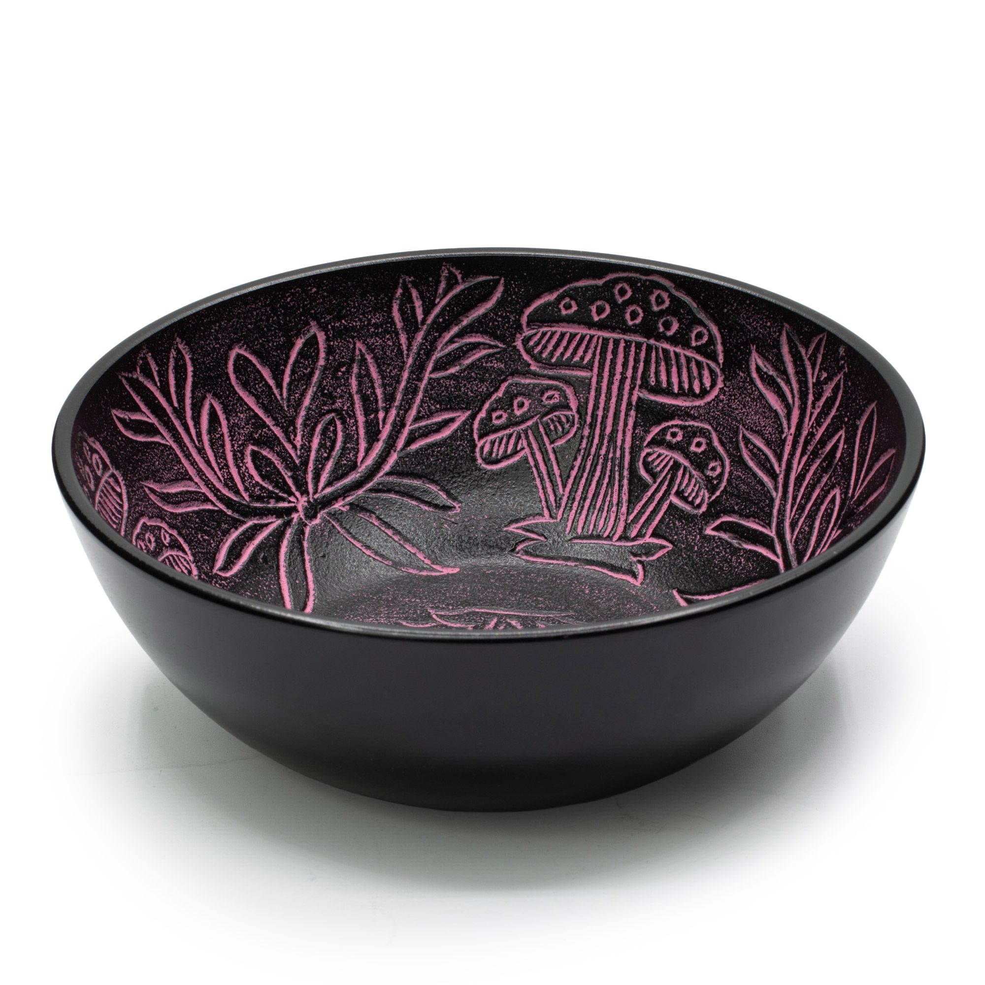 Aluminum Singing Bowl - Magic Mushroom - Pink (20cm) - Image 4