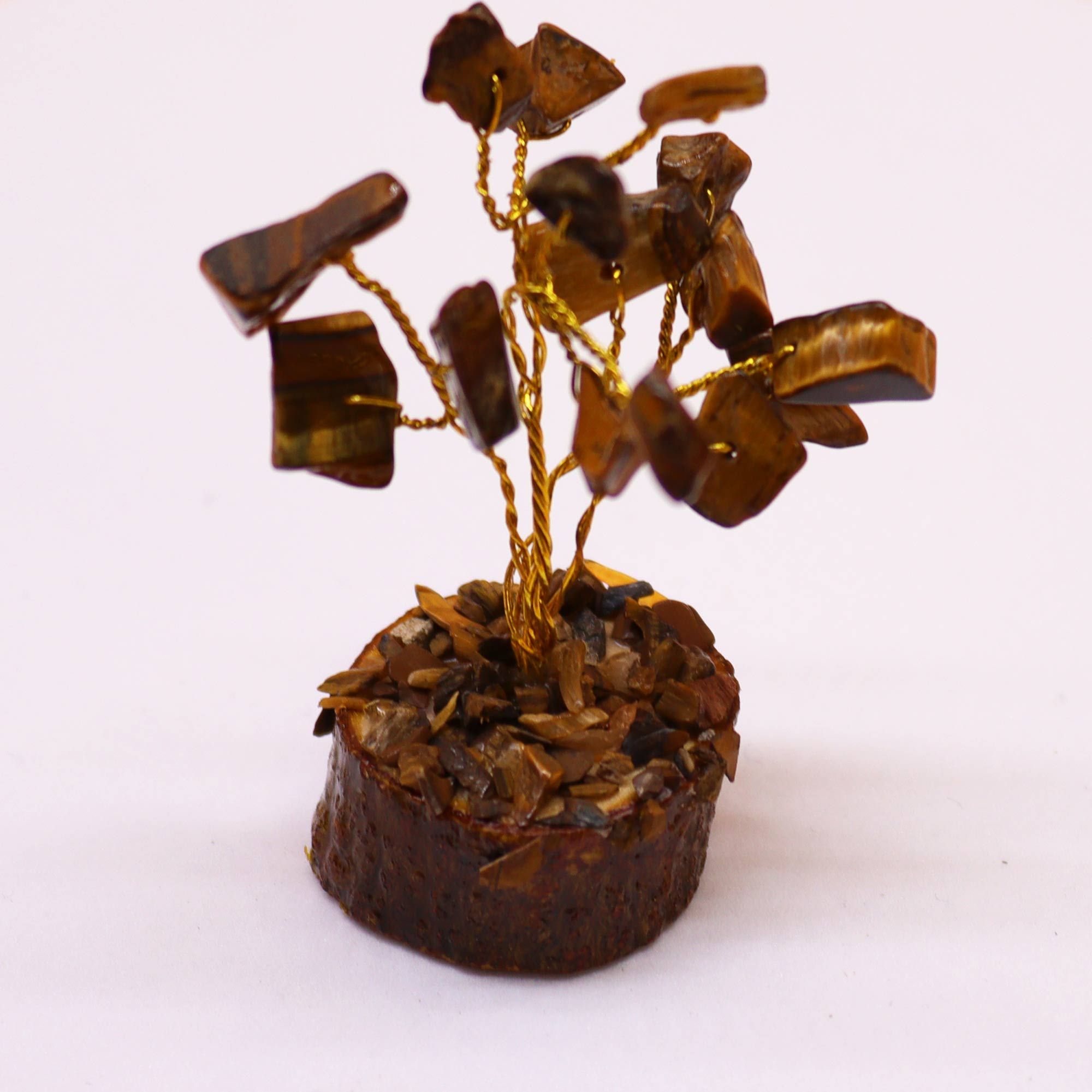 Mini Gemstone Trees On Wood Base - Tigereye (15 stones) - Image 3