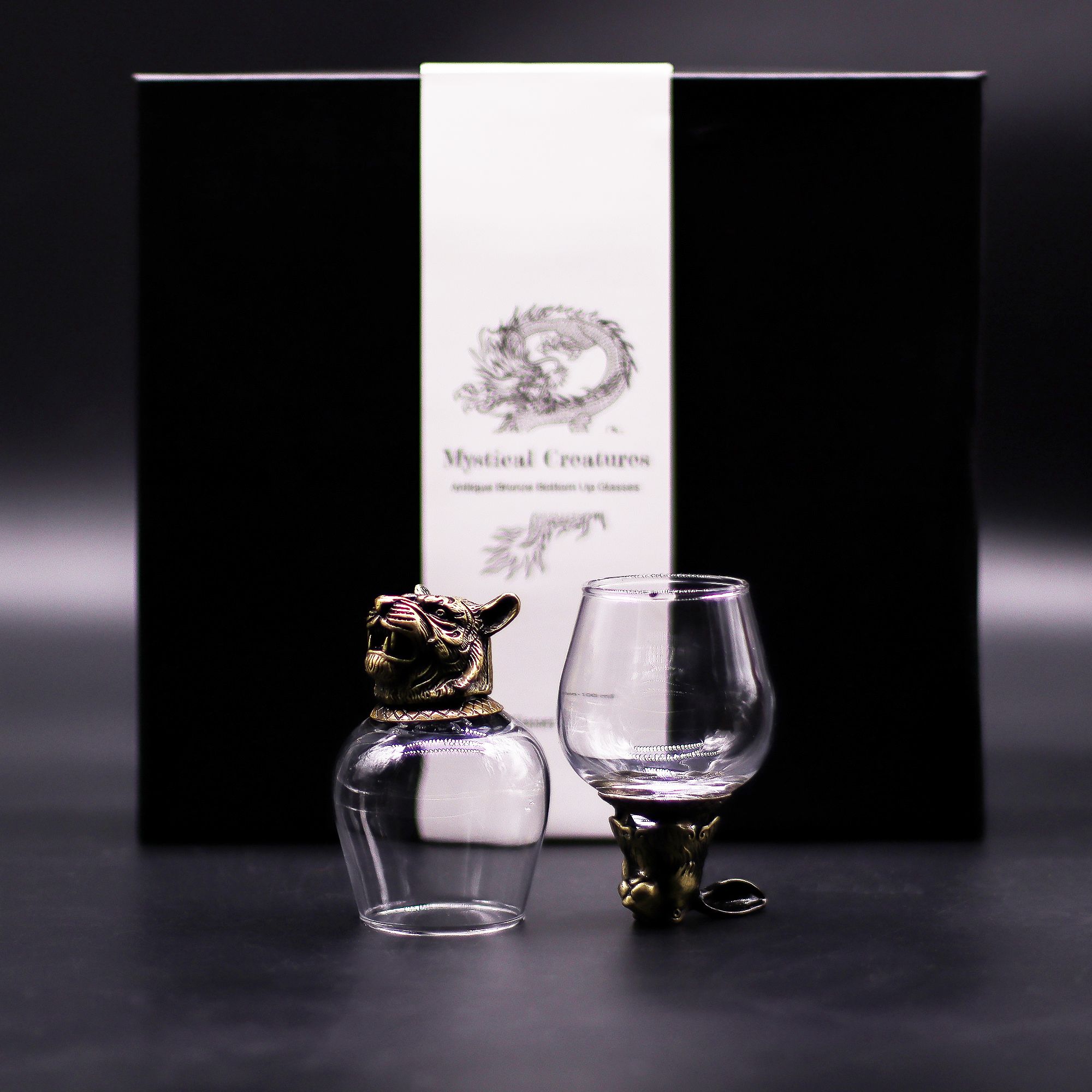 Gift Set of 6 Glasses (100ml) - Mystical Creatures - Antique Bronze - Image 7
