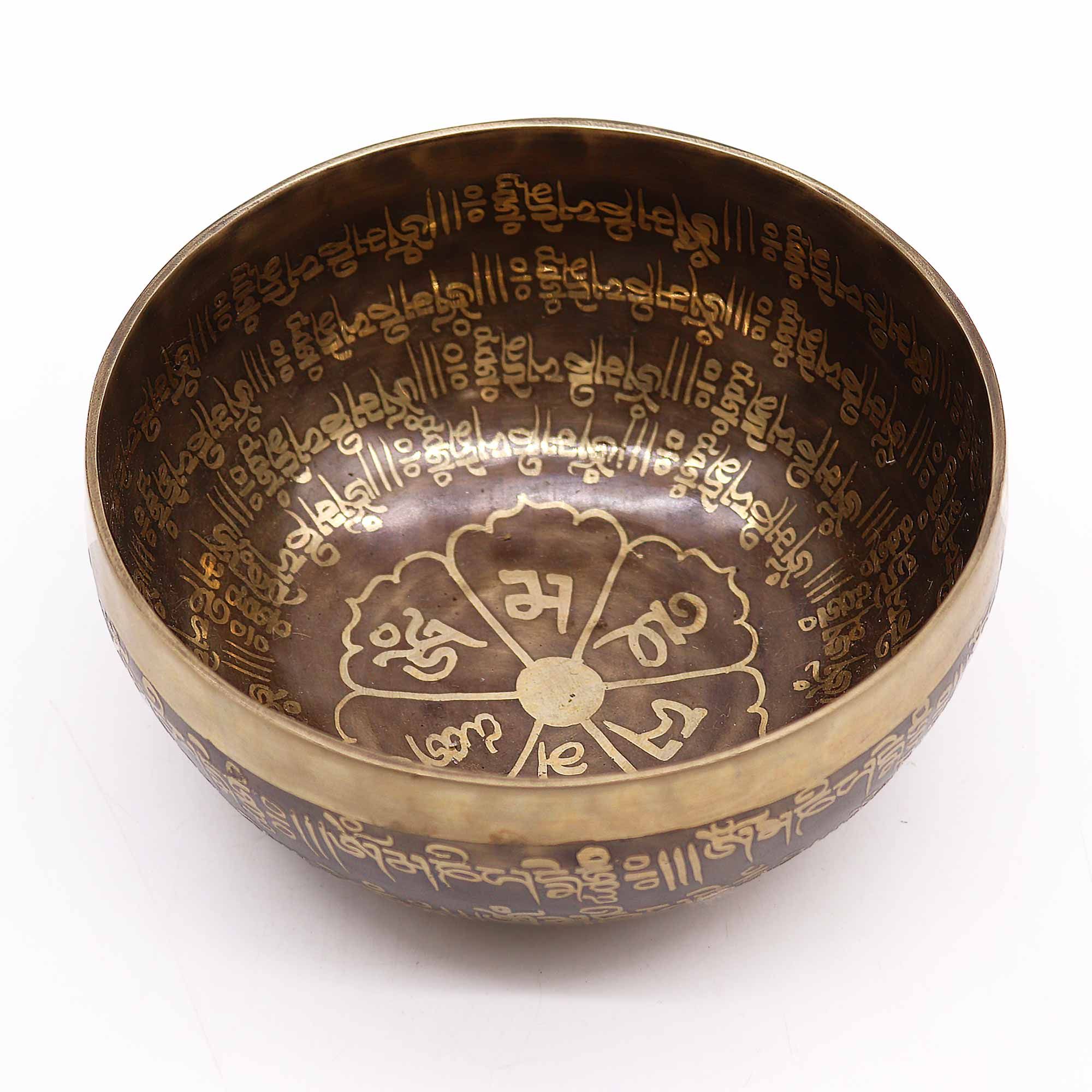Tibetan Healing Engraved Bowl - 16cm - Mantra - Image 3