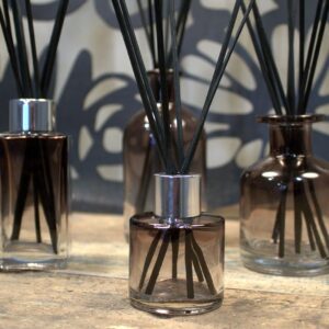 200 ml Round Antique Reed Diffuser Bottle - Charcoal