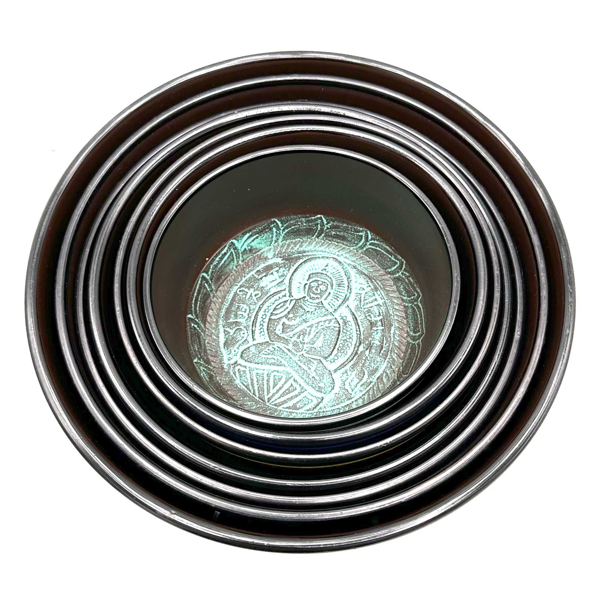 Large Chakra Set of Seven Singing Bowls (19.5-35cm) - Image 3