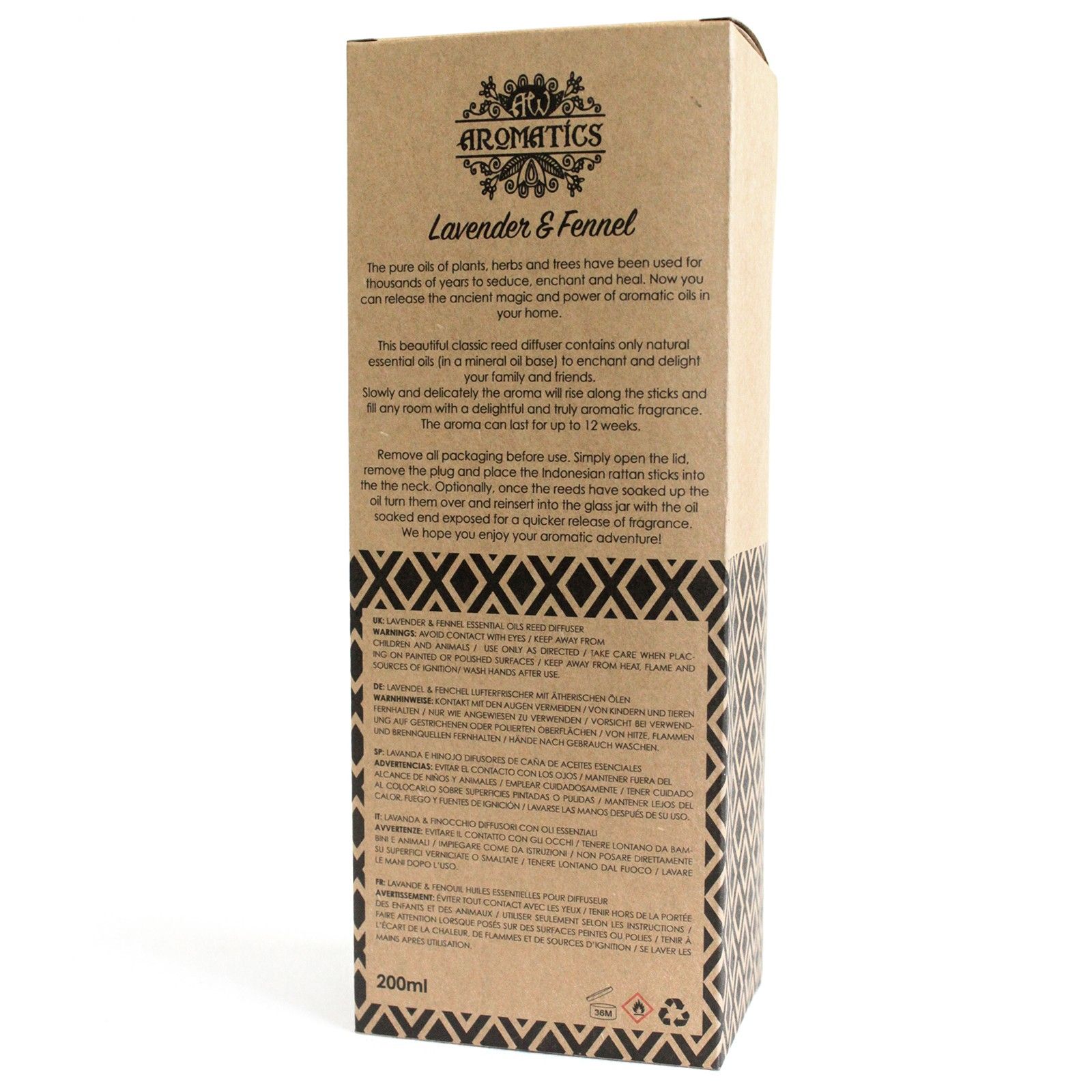 200ml Lavender & Fennel Essential Oil Reed Diffuser - Image 5
