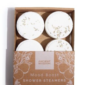 Zen Shower Steamers - Therapy Wellness Quartet - Mood Boost (White)