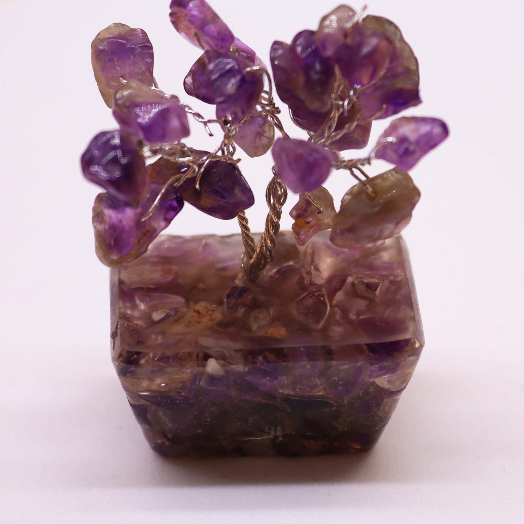 Mini Gemstone Trees On Orgonite Base - Amethyst (15 stones) - Image 2