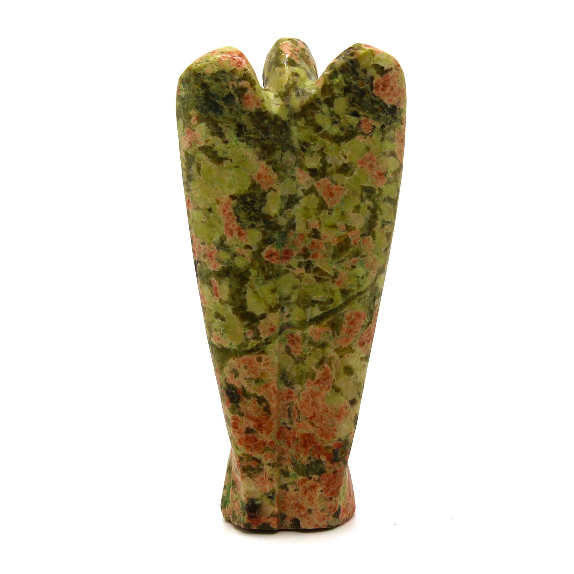 Hand Carved Gemstone Angel - Unakite - Image 2