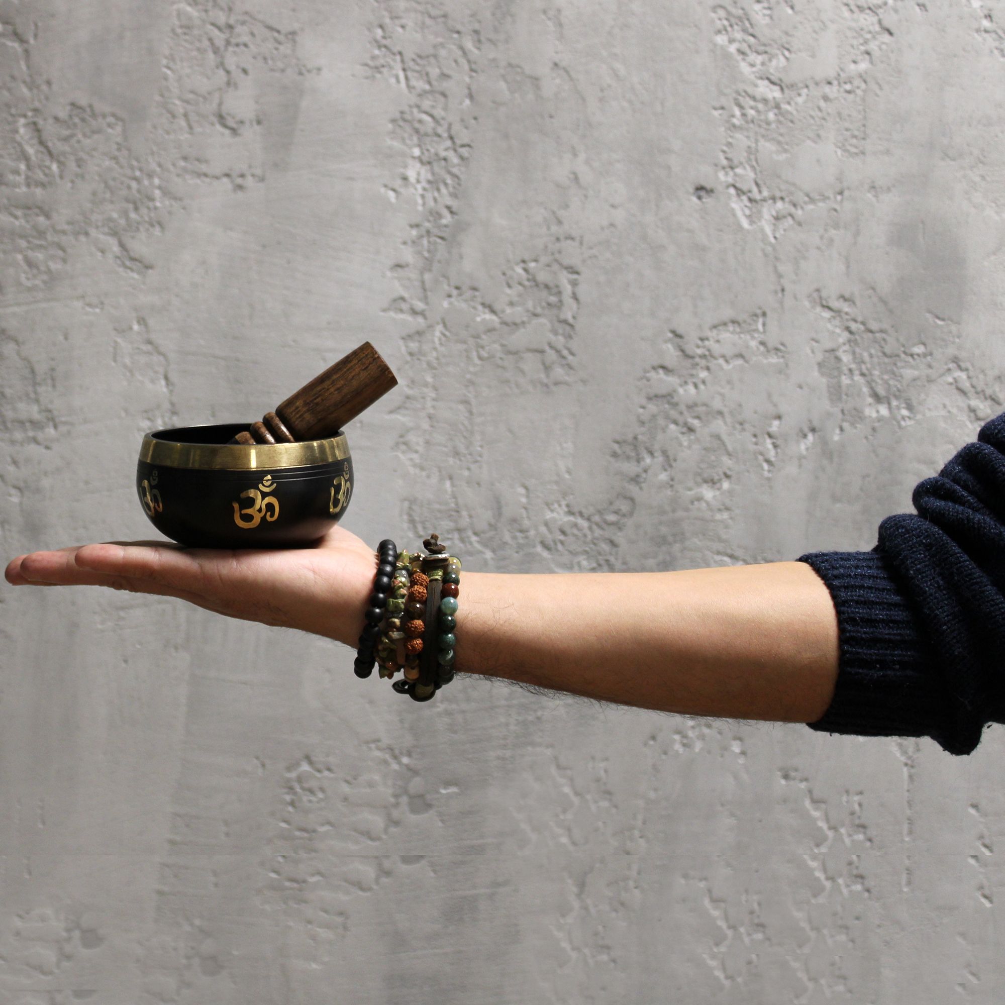Yoga Om Singing Bowl Set - Image 5