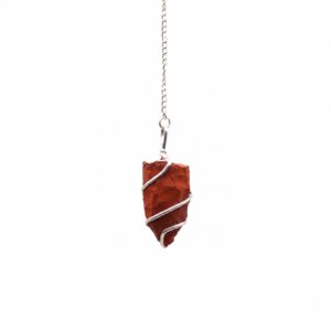Raw Gemstone Pendulum - Red Jasper