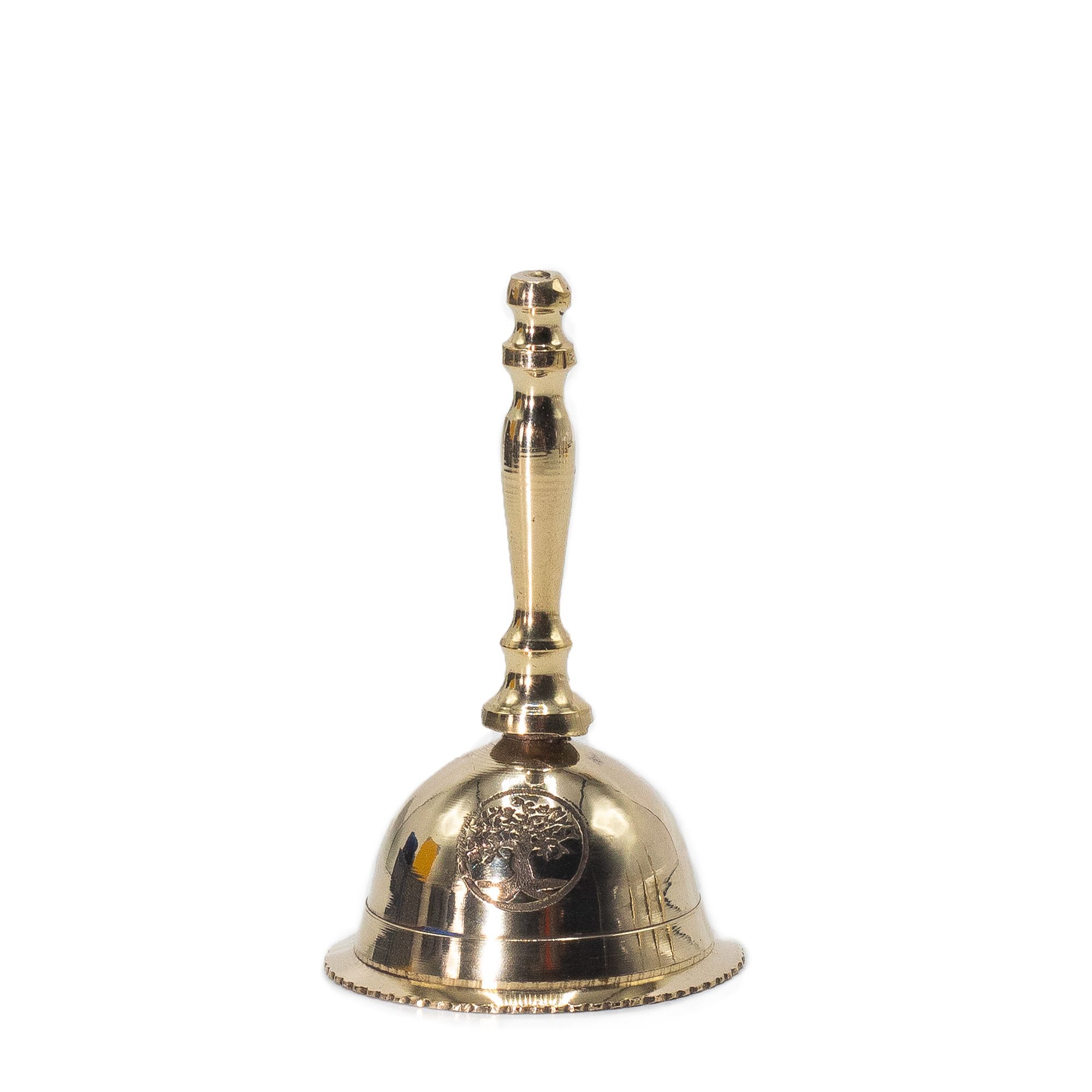 Small Altar Brass Bell - Tree of Life - Image 2